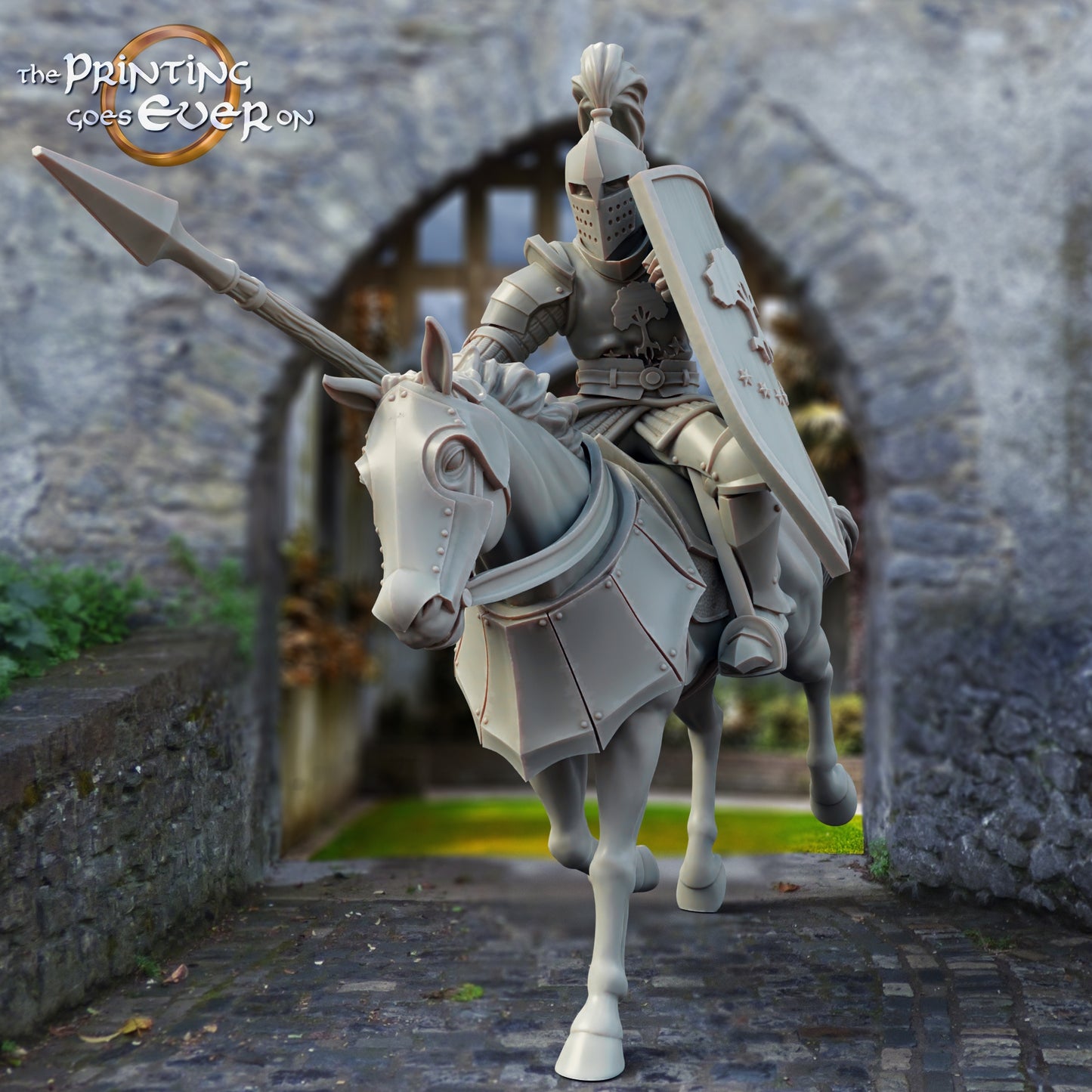 Photo du produit figurine historique médiévale échelle 75mm The Printing Goes Ever On (TPGEO) 0 : Figurines de chevaliers médiévaux cavaliers A - modèles 75mm - guerriers de Gonthan