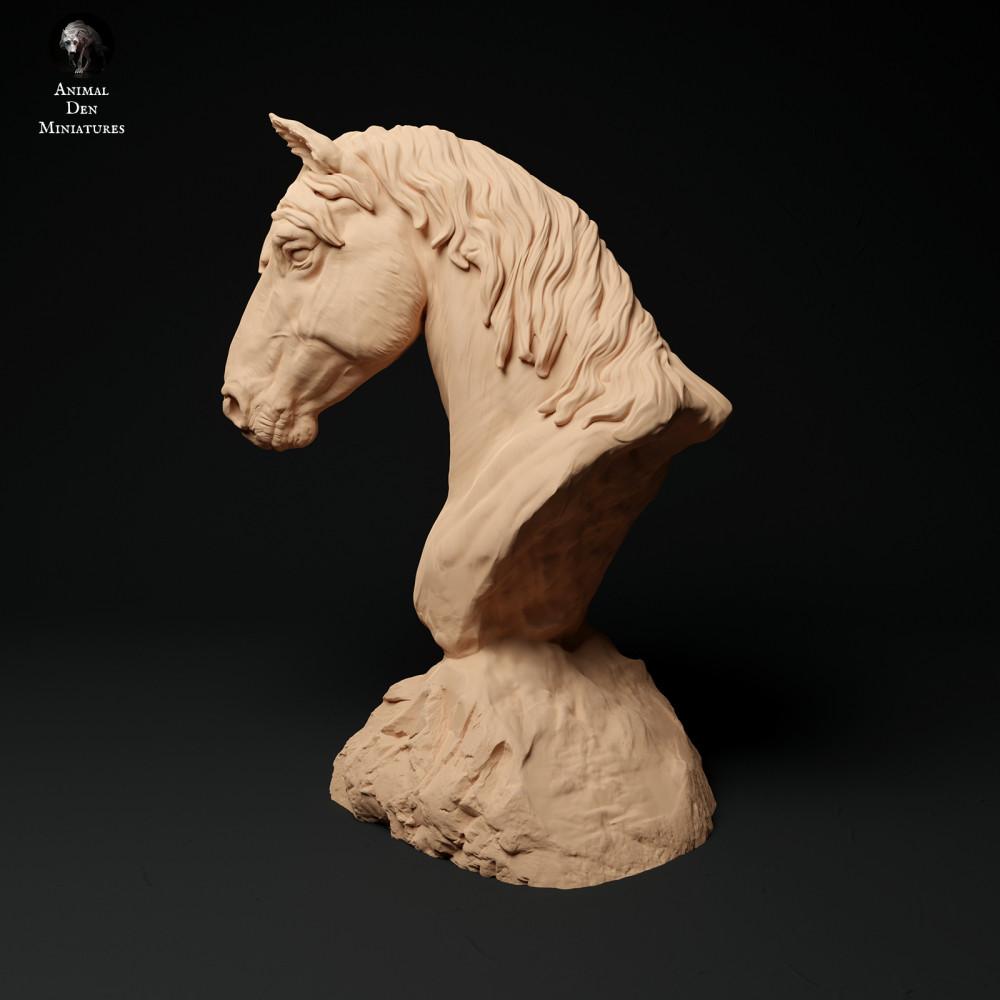 Photo de produit figurine animale Animal Den Miniatures 0 : figurine animale cheval : cheval Konik - buste (23_11_12)