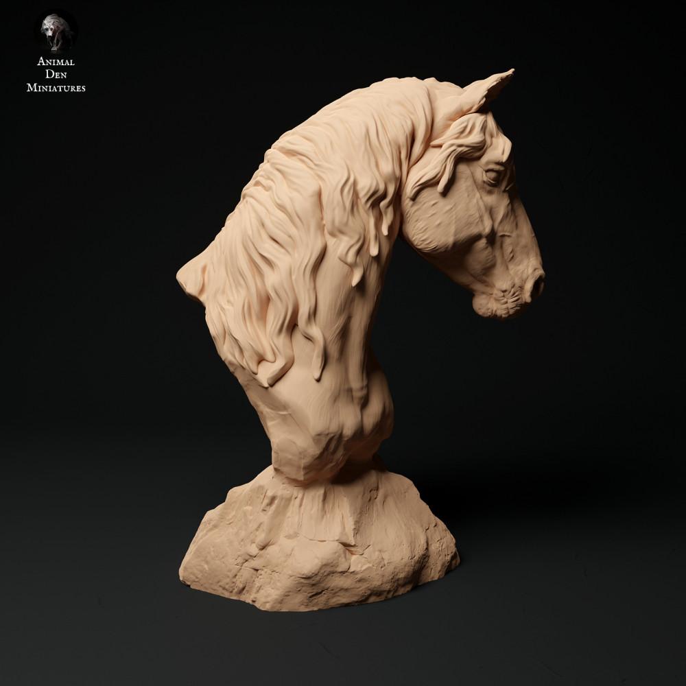 Photo de produit figurine animale Animal Den Miniatures 1 : figurine animale cheval Konik - buste (23_11_12)