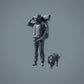 Figurine d'animal de compagnie : chien courant - Border Collie (a005)