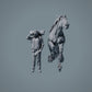 Figur d'animal de ferme : cheval courant - Suffolk Punch (a009)