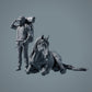 Figur d'animal de ferme : cheval couché, jument - Suffolk Punch (a013)