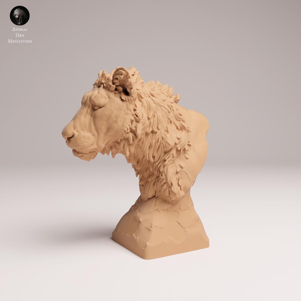 Photo produit figurine animale Animal Den Miniatures 0 : animal sauvage : lion adolescent - buste (25_08_14)