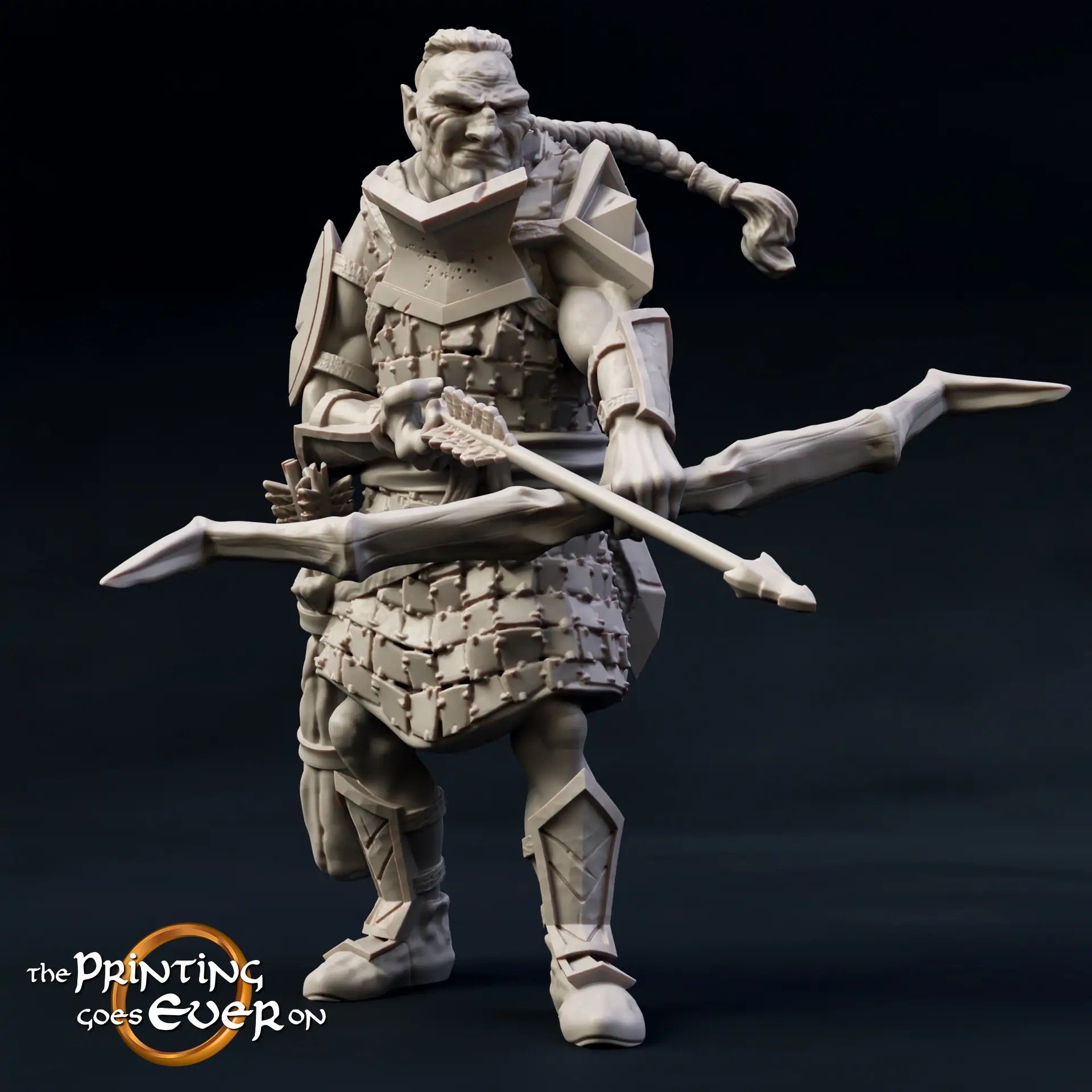 Photo de produit Tabletop 28mm The Printing Goes Ever On (TPGEO) 0 : Mort d'un héros : Guerrier humain après un combat avec une bande de demi-orques