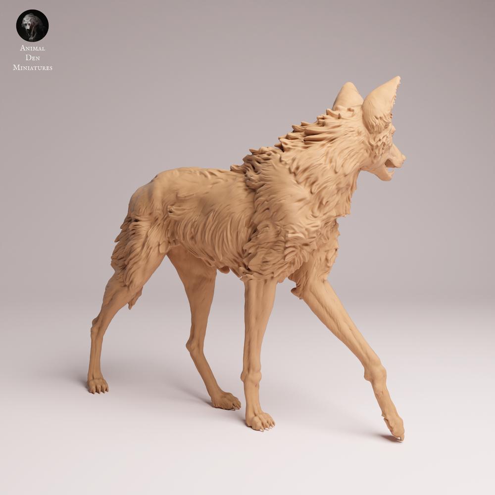 Photo de produit Tabletop 28mm Lord of the Print (LotP) 0 : Figurine animale : Loup à crinière - debout (25_12_03)
