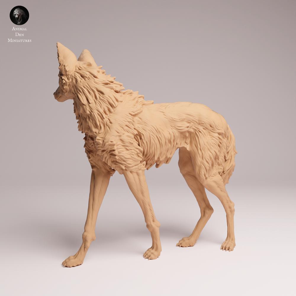 Photo de produit Tabletop 28mm Lord of the Print (LotP) 0: Figurine animale: Loup à crinière - debout (25_12_02)