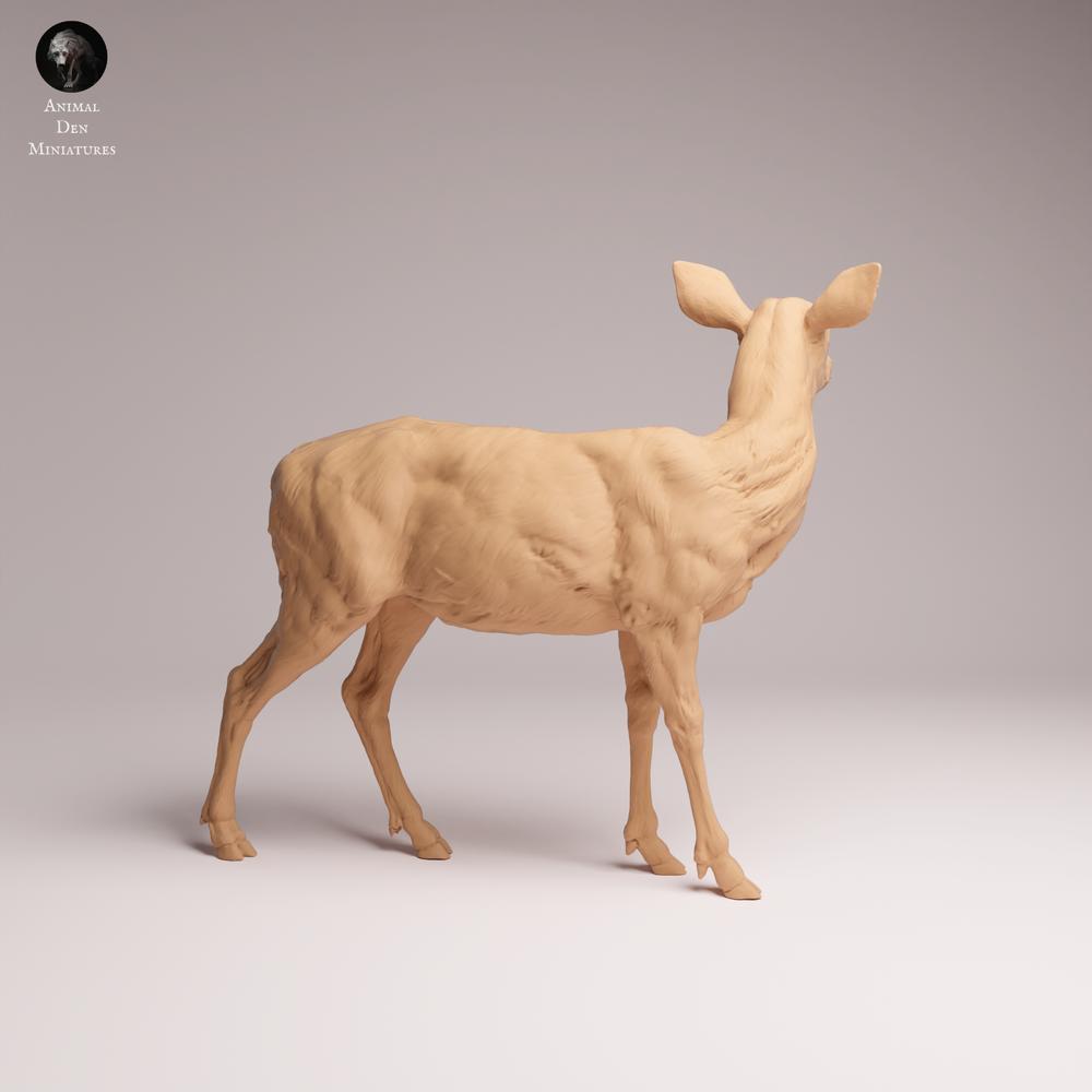 Produktfoto Tabletop 28mm Lord of the Print (LotP) 0: Wildtier Tierfigur: Maultierhirsch-Weibchen - stehend (26_01_08)