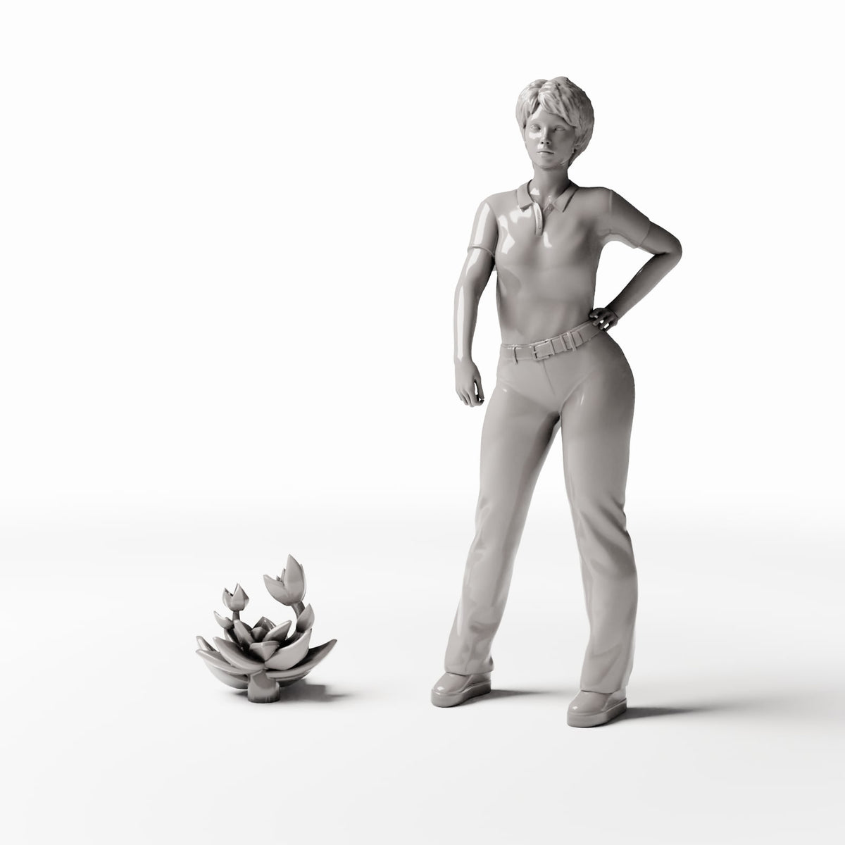 MyPortal Studios set 12, model 555: à côté d’une figurine humaine à l’échelle 1:35