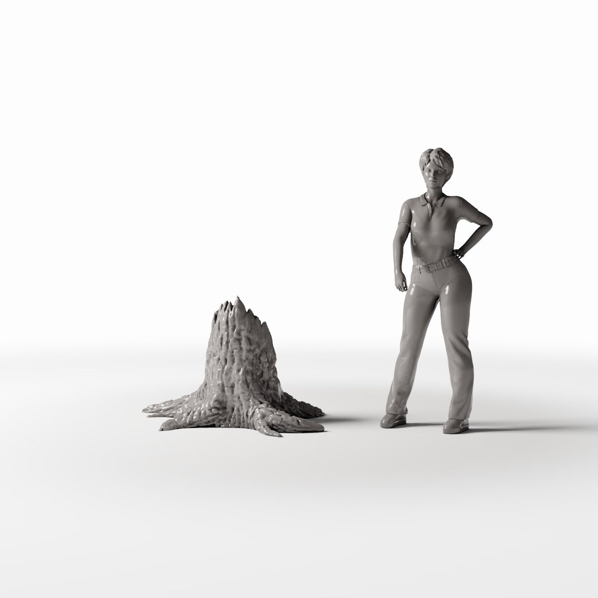 MyPortal Studios set 13, model 1554: à côté d’une figurine humaine à l’échelle 1:35