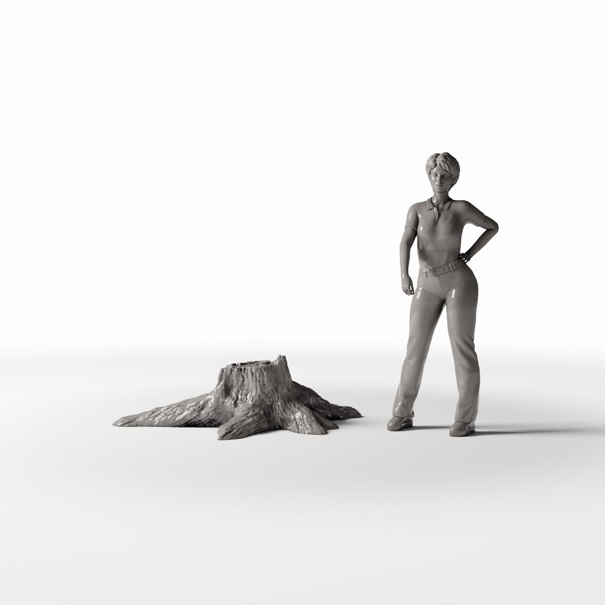 MyPortal Studios set 13, model 1555: à côté d’une figurine humaine à l’échelle 1:35