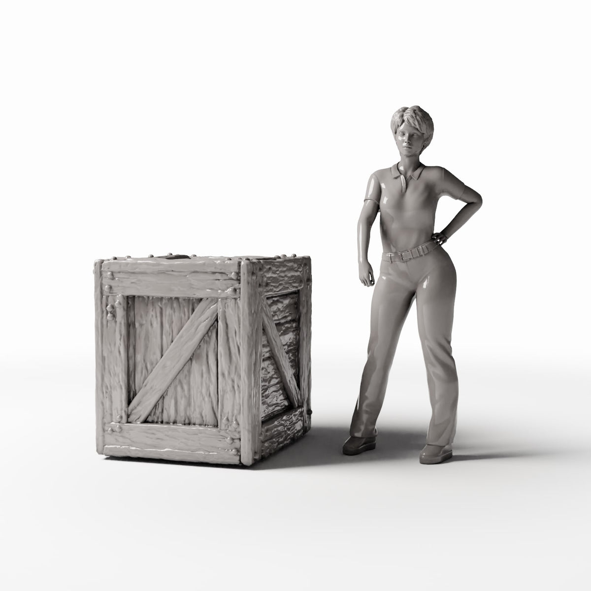 MyPortal Studios set 23, model 1375: à côté d’une figurine humaine à l’échelle 1:35