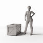 MyPortal Studios set 23, model 1380: à côté d’une figurine humaine à l’échelle 1:35