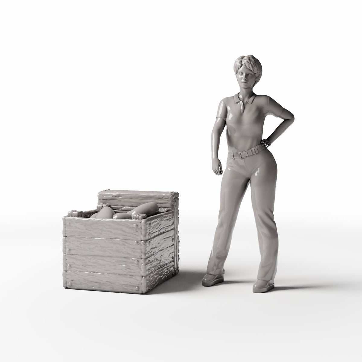 MyPortal Studios set 29, model 1417: à côté d’une figurine humaine à l’échelle 1:35