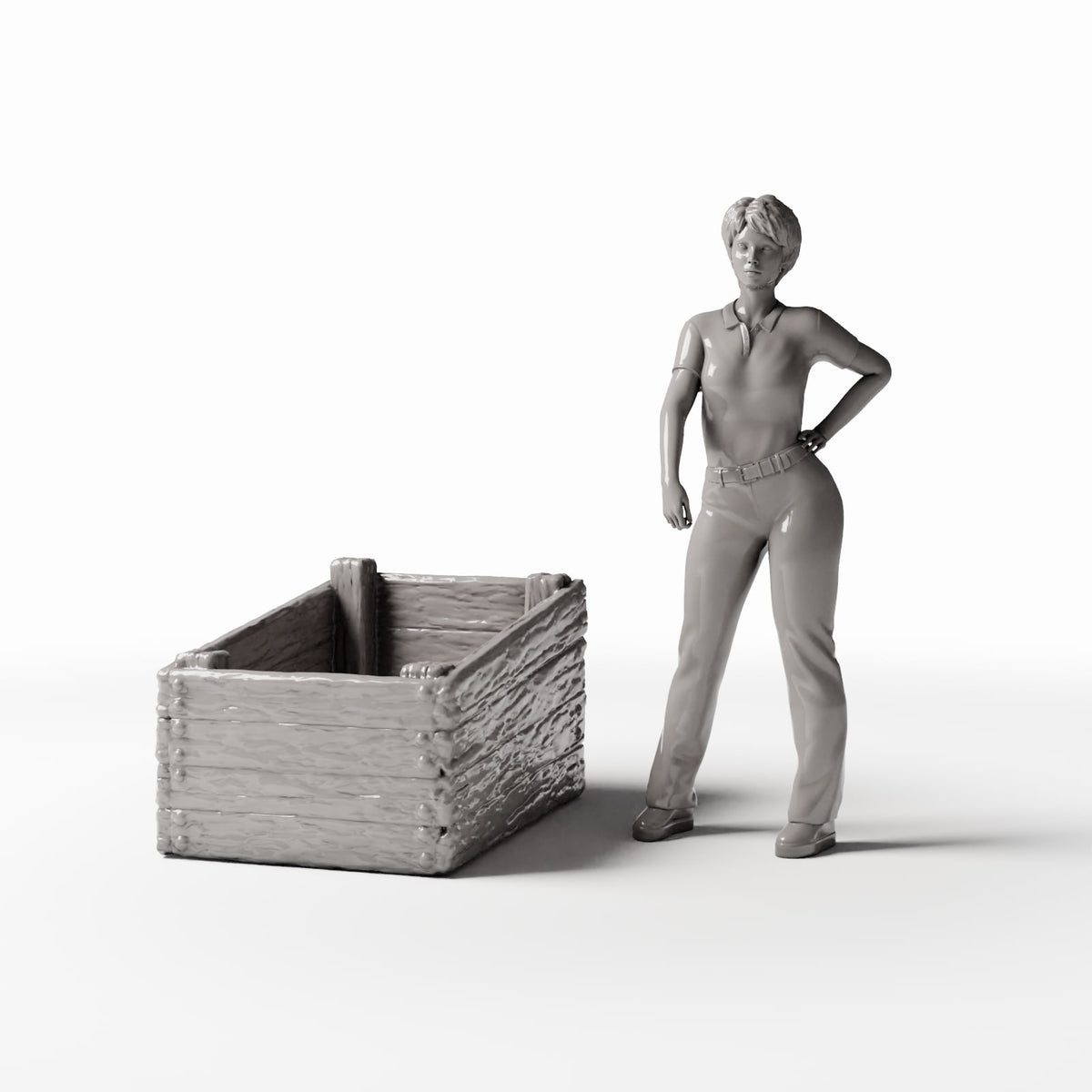 MyPortal Studios set 29, model 1418: à côté d’une figurine humaine à l’échelle 1:35