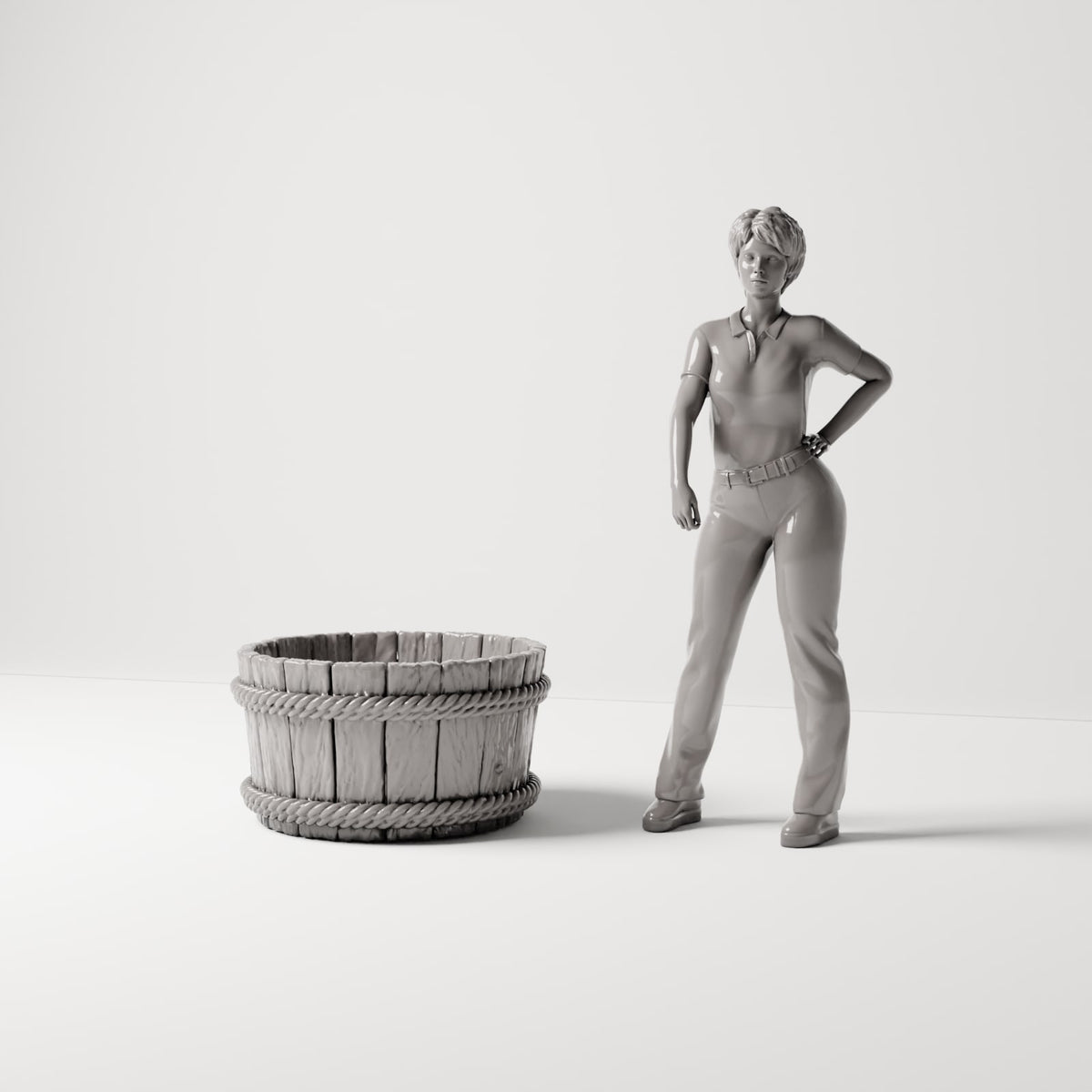 MyPortal Studios set 36, model 230: à côté d’une figurine humaine à l’échelle 1:35