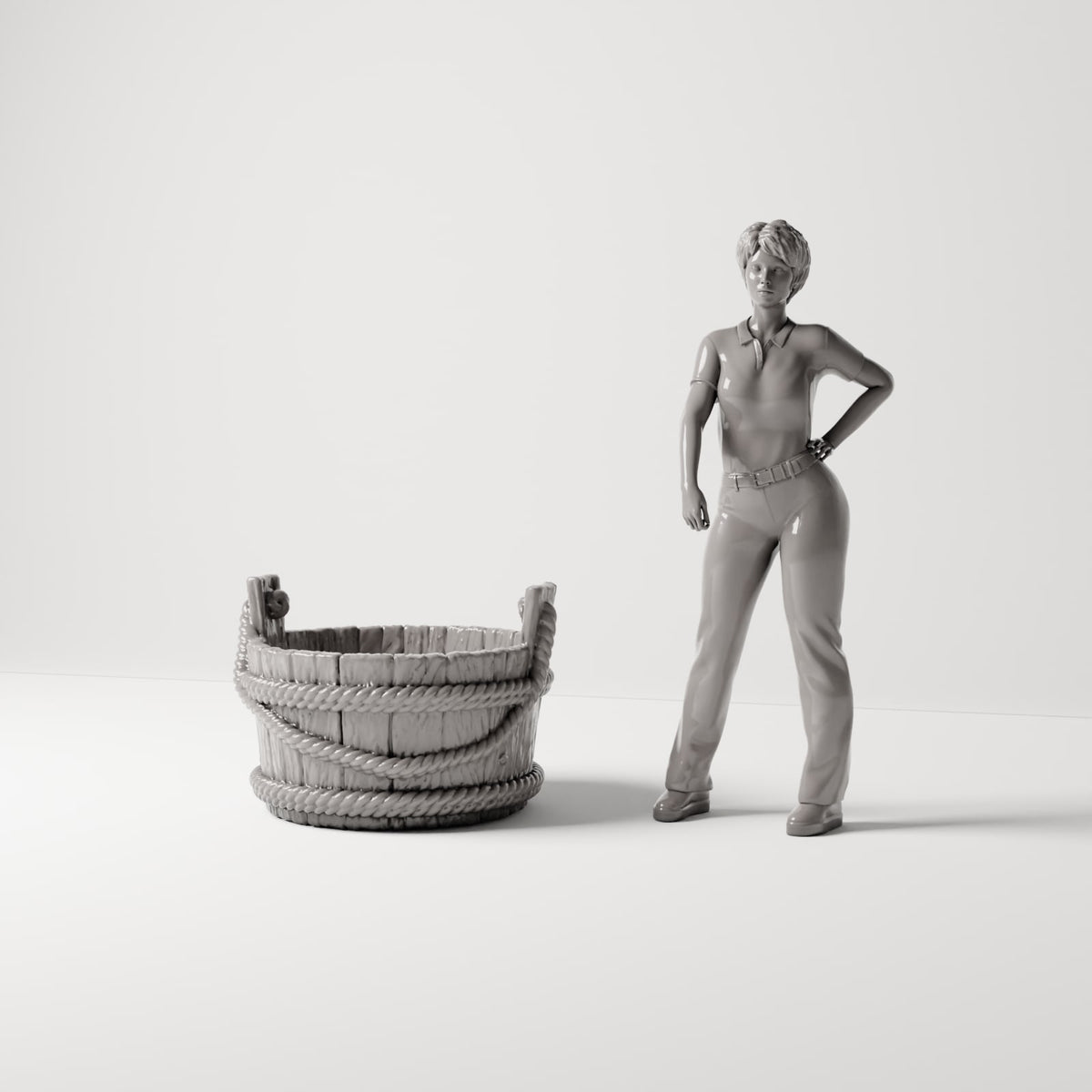 MyPortal Studios set 36, model 231: à côté d’une figurine humaine à l’échelle 1:35