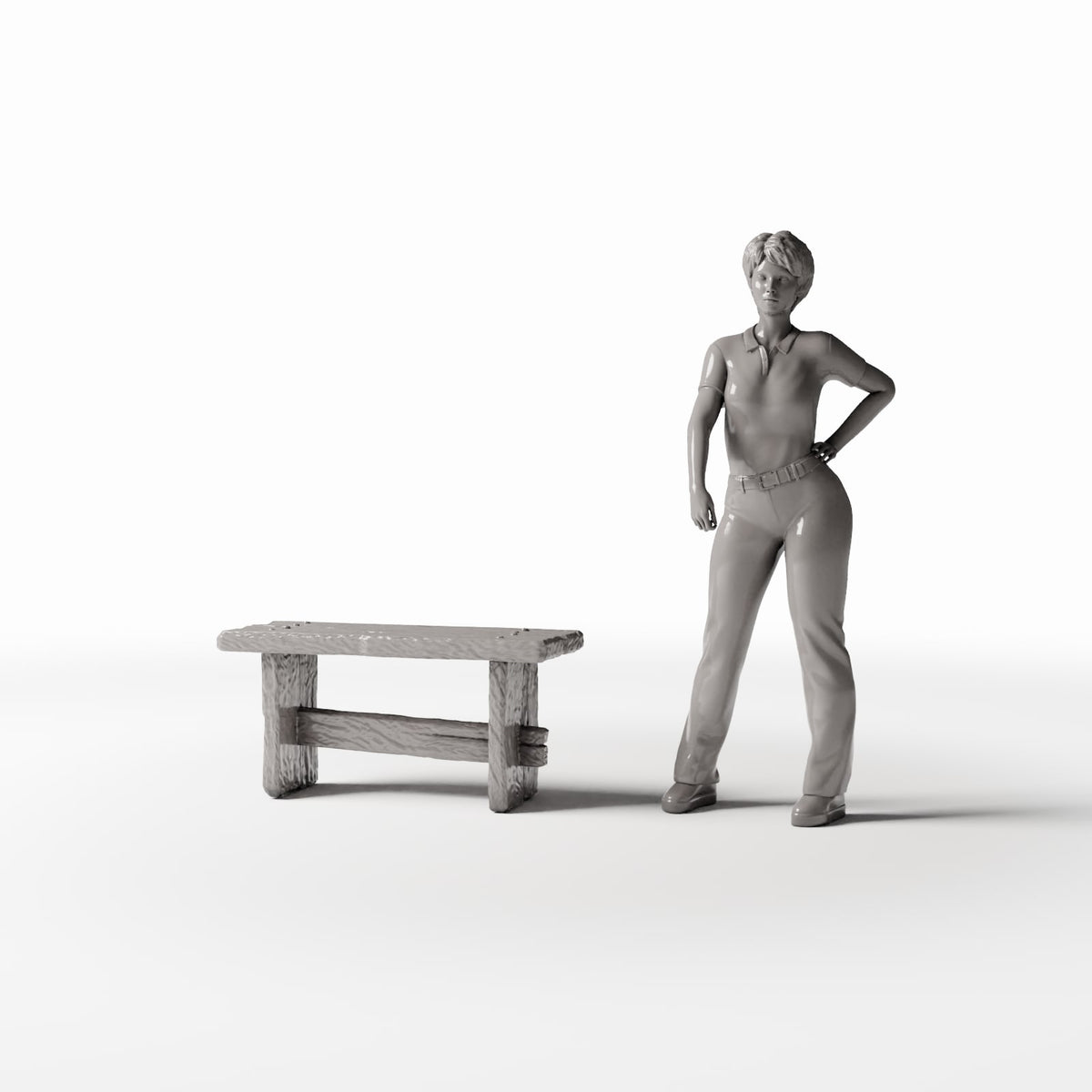 MyPortal Studios set 44, model 1487: à côté d’une figurine humaine à l’échelle 1:35