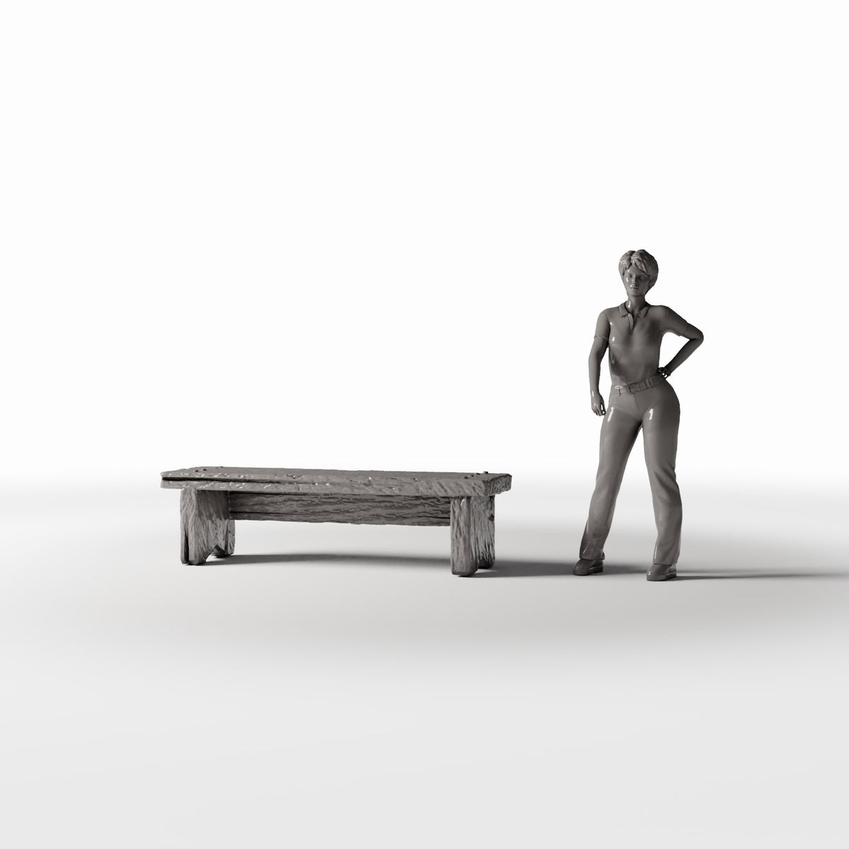 MyPortal Studios set 44, model 1488: à côté d’une figurine humaine à l’échelle 1:35