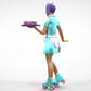 Photo du produit 0 : Serveuse sur roulettes 1 : Service avec tablette apporte des boissons