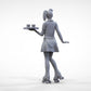 Photo du produit 0 : Serveuse sur roulettes 1 : Service avec tablette apporte des boissons