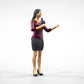 Photo du produit Diorama et modélisme Figurine miniature : Équipe de reporters - Reportère avec micro