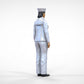 Photo produit 0 : Marin femme : Femme de mer en uniforme se tient en position
