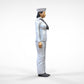 Photo produit 0 : Marin femme : Femme de mer en uniforme se tient en position