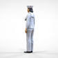 Photo produit 0 : Marin femme : Femme de mer en uniforme se tient en position