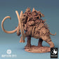 Photo de produit Tabletop 28mm Lord of the Print (LotP) 0 : Miniature Tabletop : Mammouth de guerre, Mammouth des glaces avec Howdah et cavaliers de bête, Bête de siège Mammouth de guerre (24_04_X)