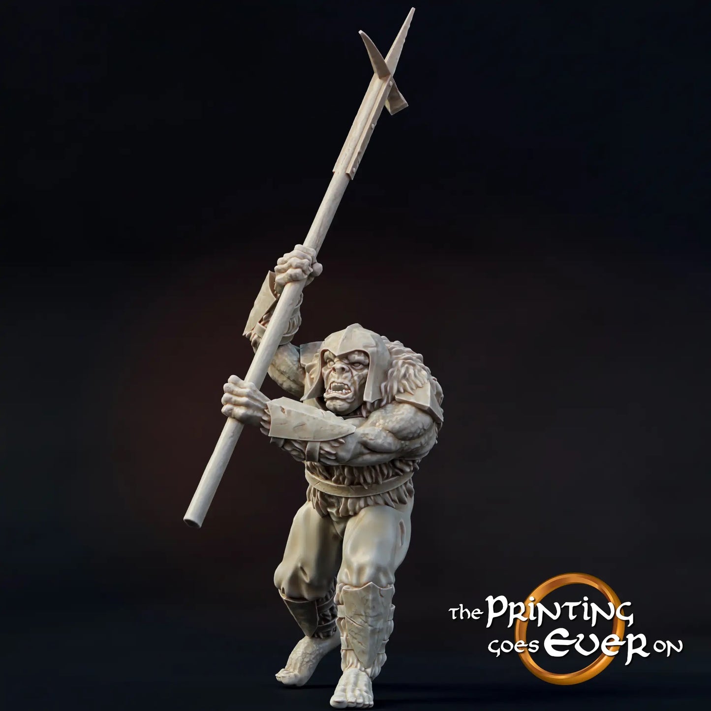 Photo de produit Tabletop 28mm The Printing Goes Ever On (TPGEO) 0 : Commandos Orks : Équipe de combat/ Équipe de pied du Mal - Bannière, tambour et lance