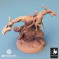 Photo de produit Tabletop 28mm Lord of the Print (LotP) 0 : Miniature Tabletop : Orque Berserker avec hache et dague - Barbare Orc, combattant à la hache en cri de guerre (24_04_H6)