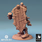 Photo de produit Tabletop 28mm Lord of the Print (LotP) 0 : Miniature Tabletop : Guerrier Ork, Porte-bouclier avec grand bouclier et massue, combattant au corps à corps, Porte-bouclier Orc (24_04_I1)