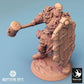 Photo de produit Tabletop 28mm Lord of the Print (LotP) 0 : Miniature Tabletop : Guerrier Ork, Porte-bouclier avec grand bouclier et massue, combattant au corps à corps, Porte-bouclier Orc (24_04_I1)