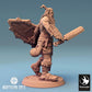 Photo de produit Tabletop 28mm Lord of the Print (LotP) 0 : Miniature Tabletop : Guerrier Ork - barbare hurlant avec épée à deux mains et bouclier, Berserker (24_04_J1)