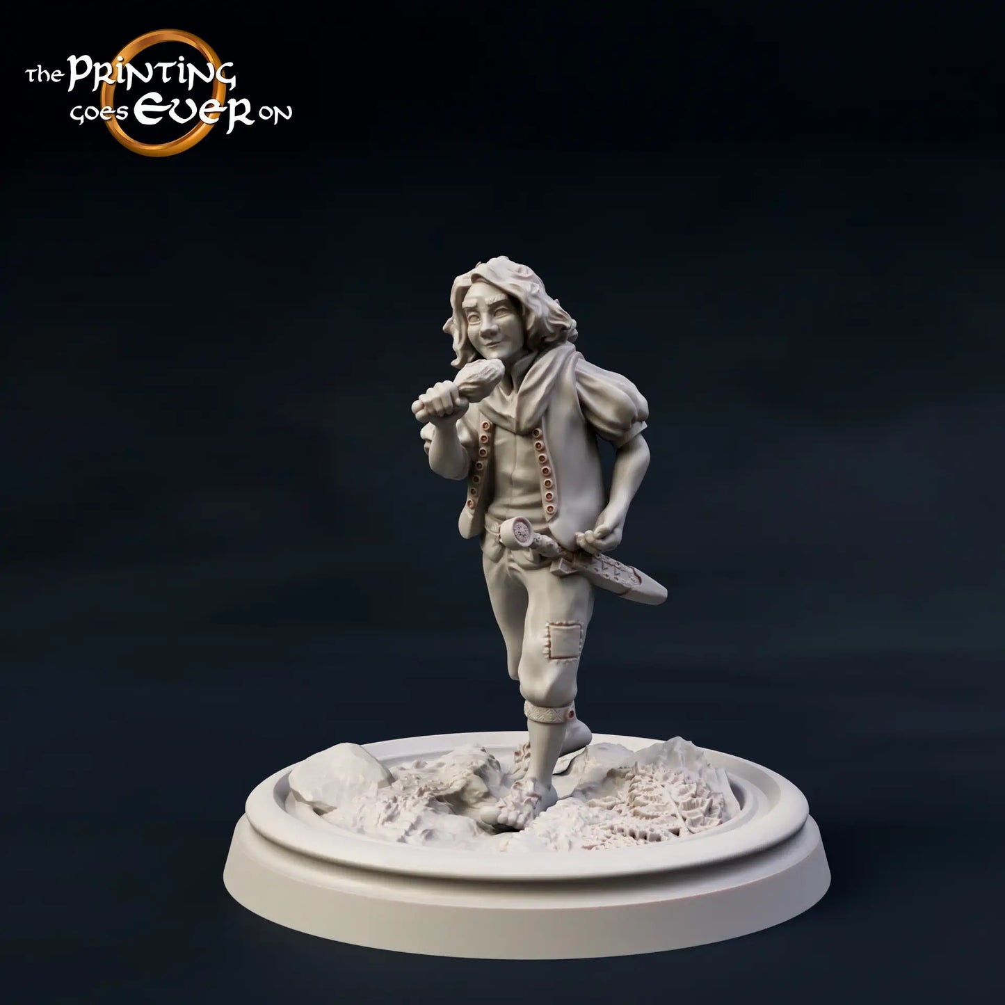 Photo de produit Tabletop 28mm The Printing Goes Ever On (TPGEO) 0: 9 héros en pose de marche : compagnons humains, elfes, nains et hobbits - Voyageurs