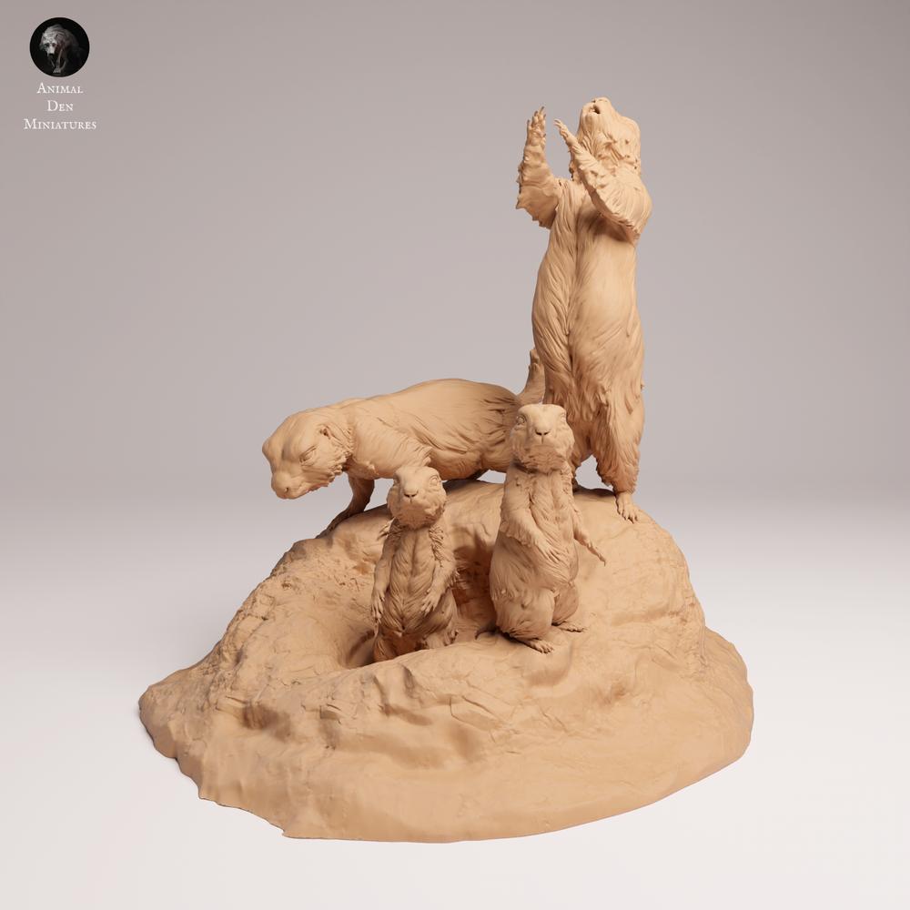 Photo produit 2 : figurines d’animaux sauvages : chiens de prairie (25_09_02)