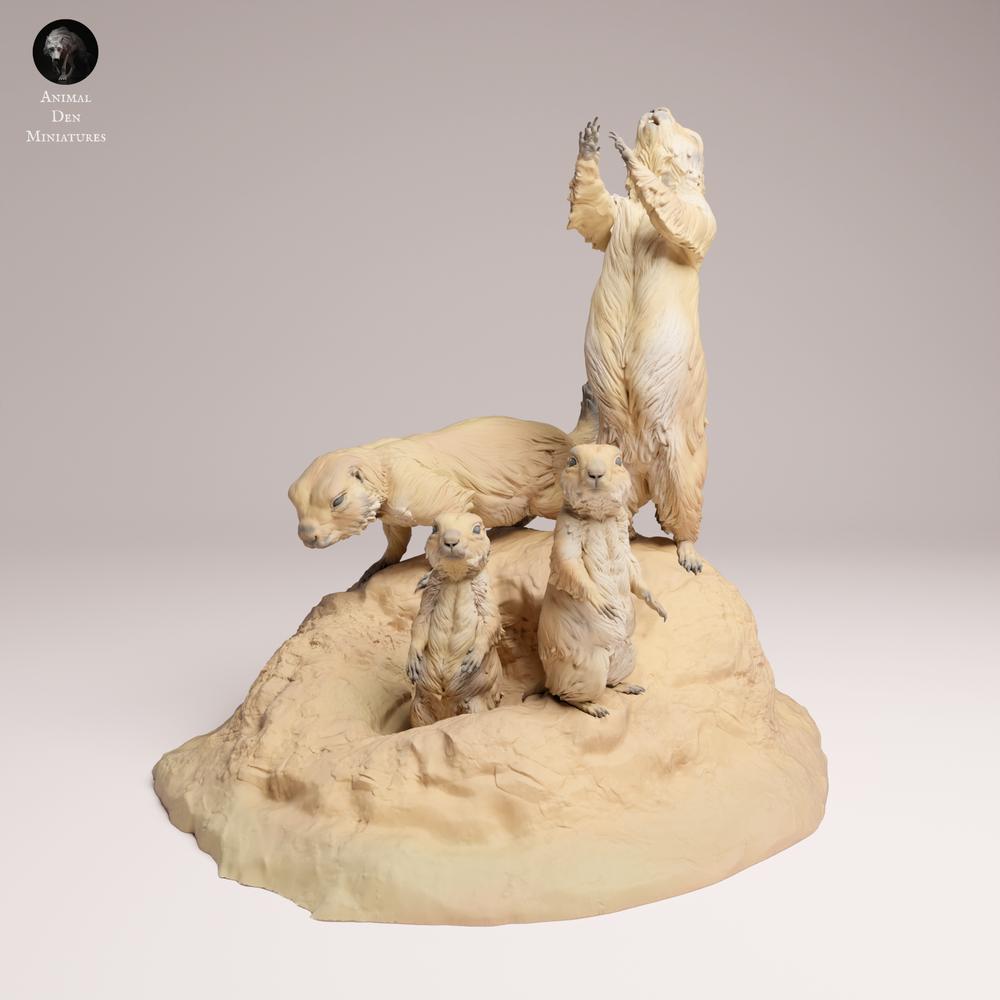 Photo produit 3 : figurines d’animaux sauvages : chiens de prairie (25_09_02)