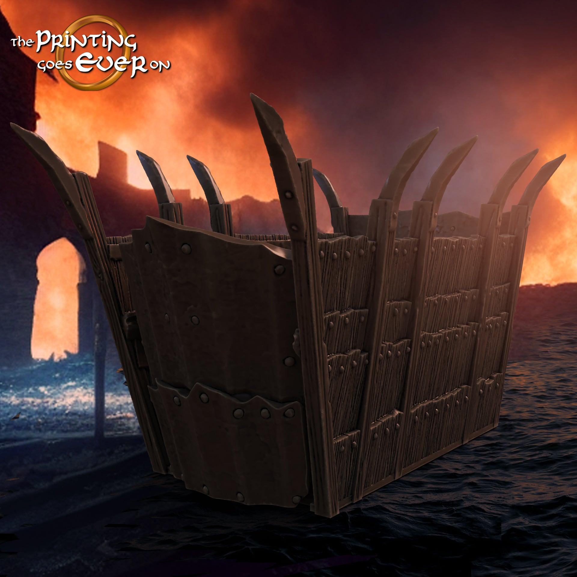 Photo de produit Tabletop 28mm The Printing Goes Ever On (TPGEO) 0 : Grand bateau de débarquement - Bateau de transport des Orks - Radeau de siège