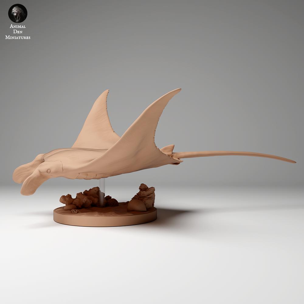 Photo du produit figurine animale Animal Den Miniatures 2 : figurine animale océanique : raie manta de récif (24_06_01)