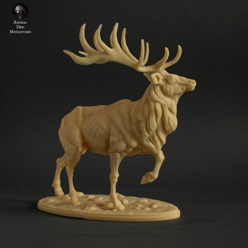 Photo de produit figurine animale Animal Den Miniatures 3 : figurine d’animal sauvage : cerf wapiti (22_02_02)