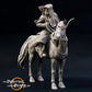 Photo du produit figurine historique médiévale échelle 75mm The Printing Goes Ever On (TPGEO) 0 : Figurines de chevaliers médiévaux cavaliers avec éclaireur - modèles 75mm - guerriers de la Marche
