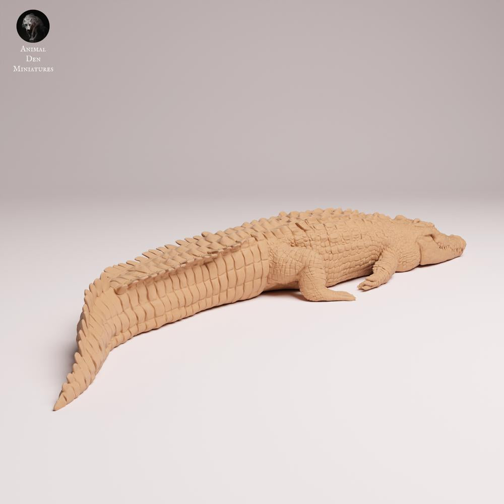 Produktfoto Tabletop 28mm Lord of the Print (LotP) 1: Reptilien Tierfigur: Leistenkrokodil - liegend (26_05_03)