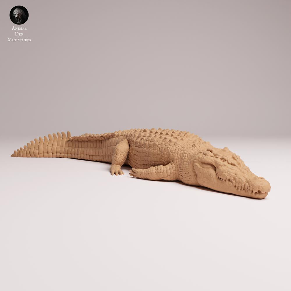 Produktfoto Tabletop 28mm Lord of the Print (LotP) 2: Reptilien Tierfigur: Leistenkrokodil - liegend (26_05_03)