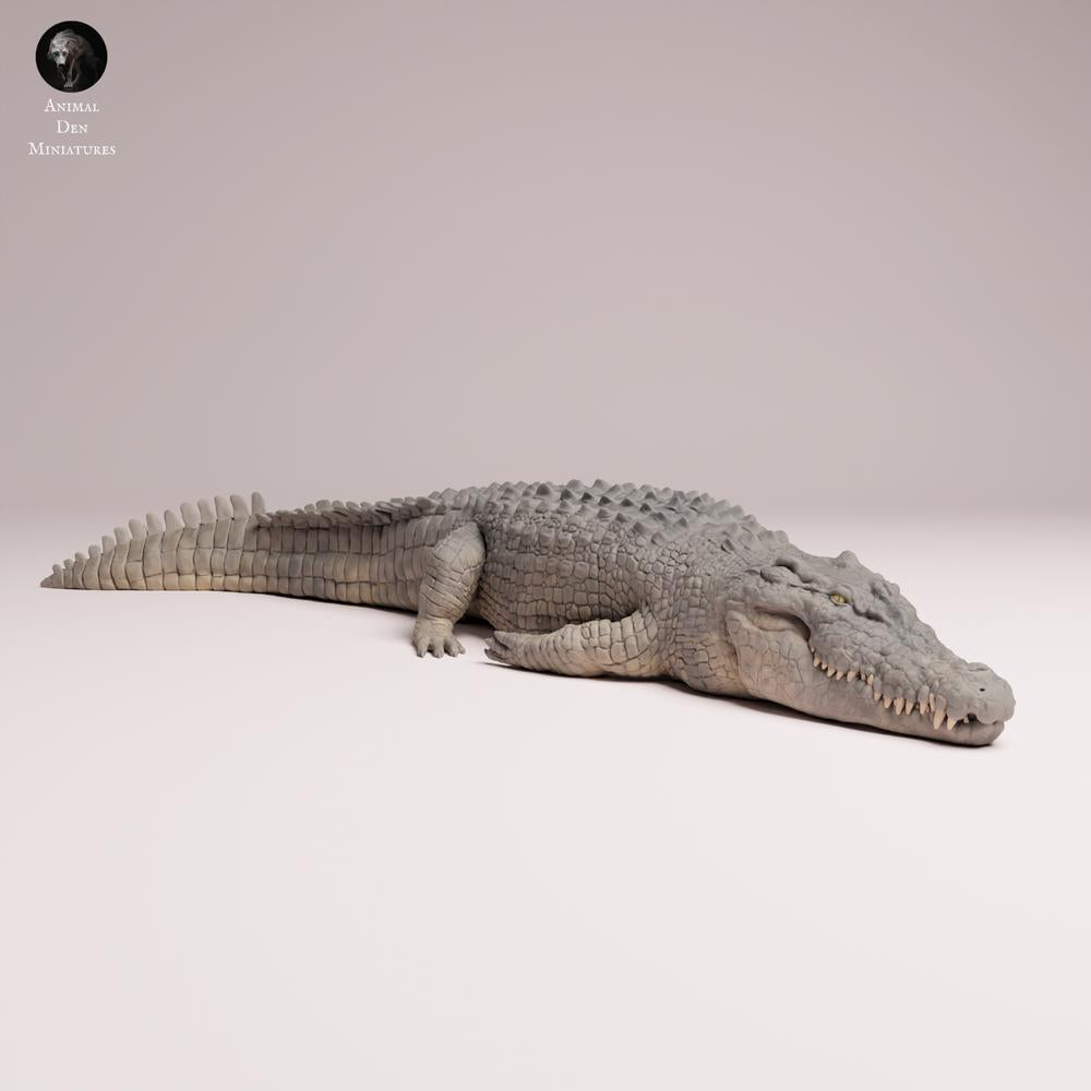 Produktfoto Tabletop 28mm Lord of the Print (LotP) 3: Reptilien Tierfigur: Leistenkrokodil - liegend (26_05_03)