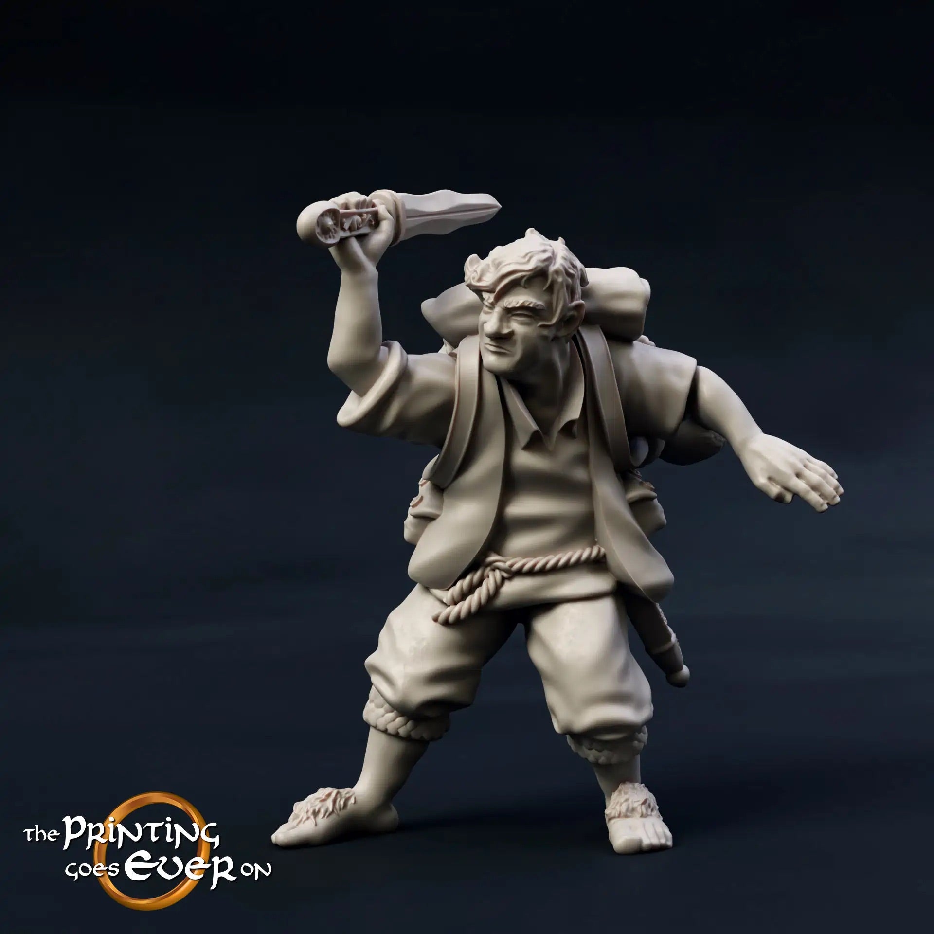 Produktfoto Tabletop 28mm The Printing Goes Ever On (TPGEO)  0: 9 Helden in Kampfpose: Gefährten aus Menschen, Elben, Zwergen und Halblingen - Krieger