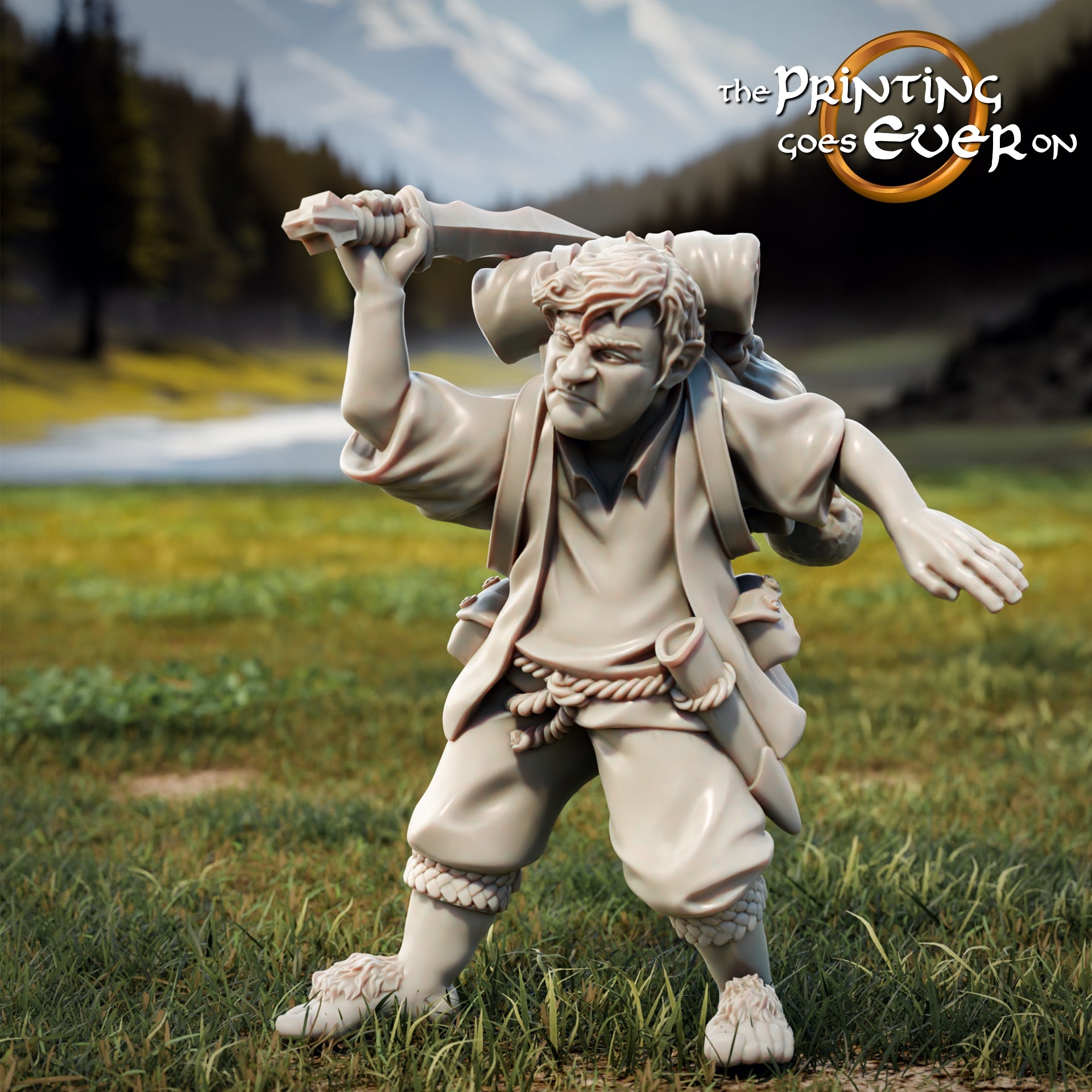 Photo de produit Tabletop 28mm The Printing Goes Ever On (TPGEO) 0: 9 Héros en position de combat Remasterisé : Compagnons humains, elfes, nains et hobbits - Guerriers