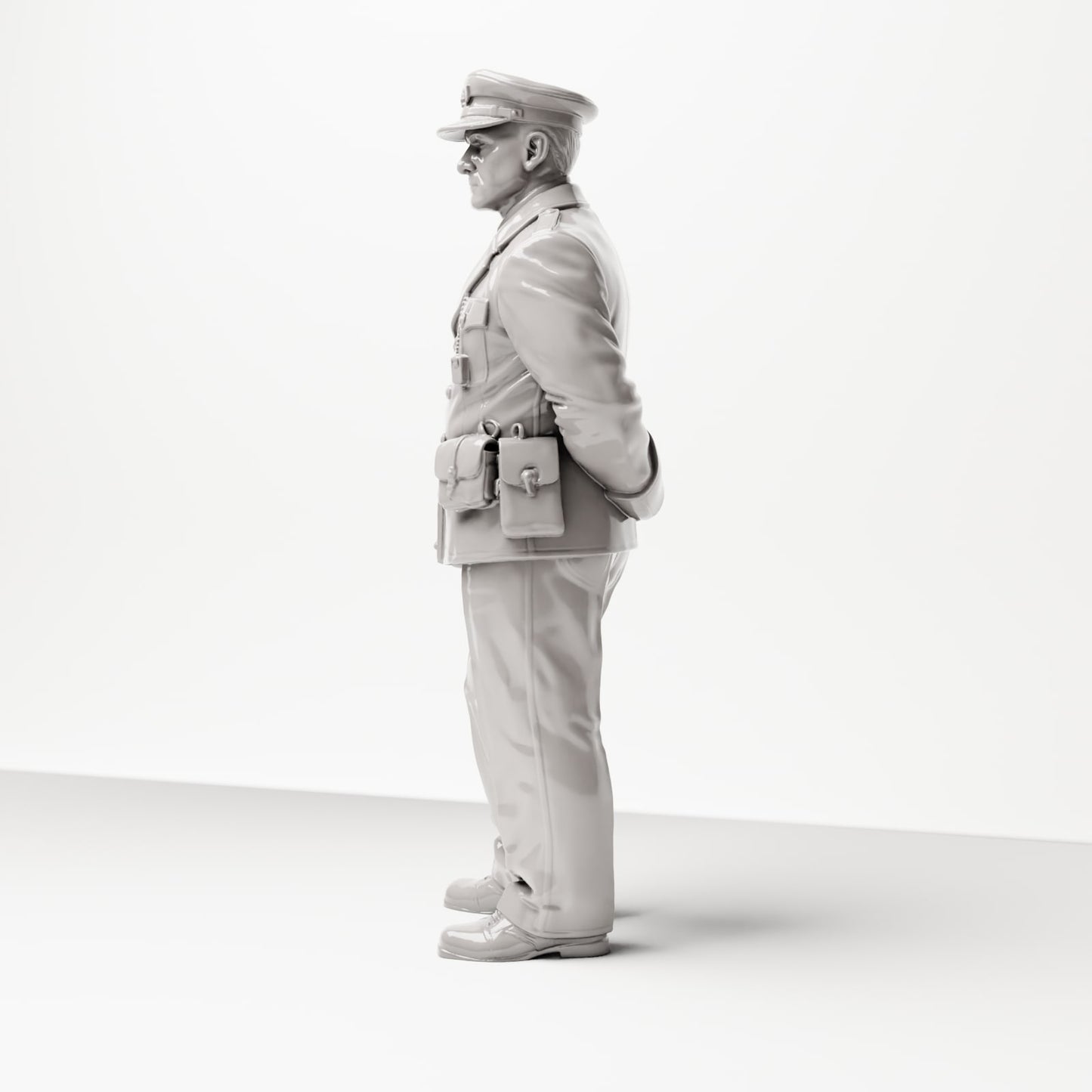 Photo du produit Diorama 1 : Figurine debout : Chef de gare / Inspecteur de gare avec clipboard (années 1920-1930) (sc01)