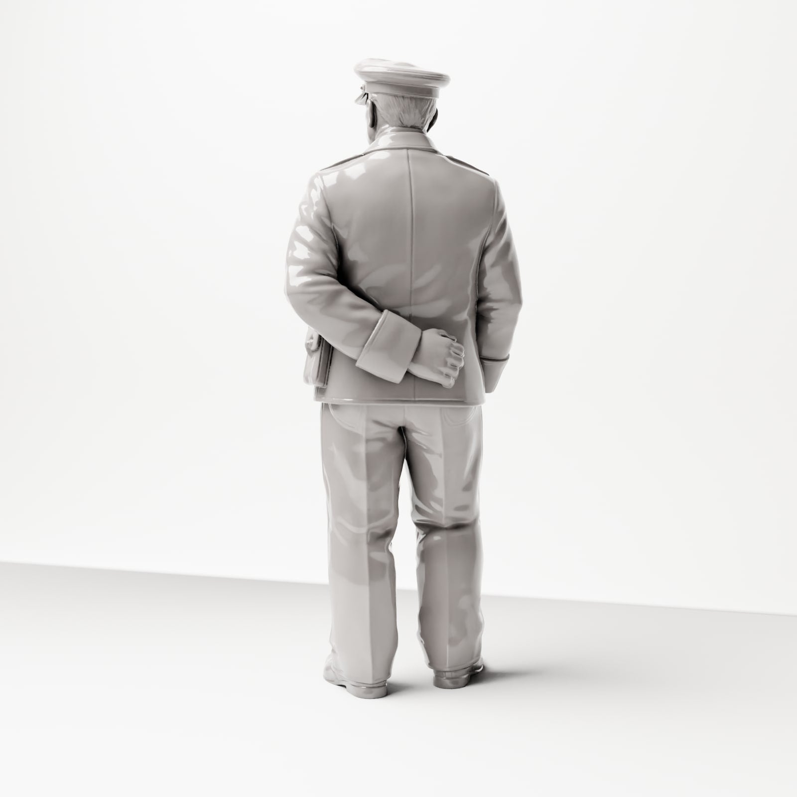 Photo du produit Diorama 2 : Figurine debout : Chef de gare / Inspecteur de gare avec clipboard (années 1920-1930) (sc01)