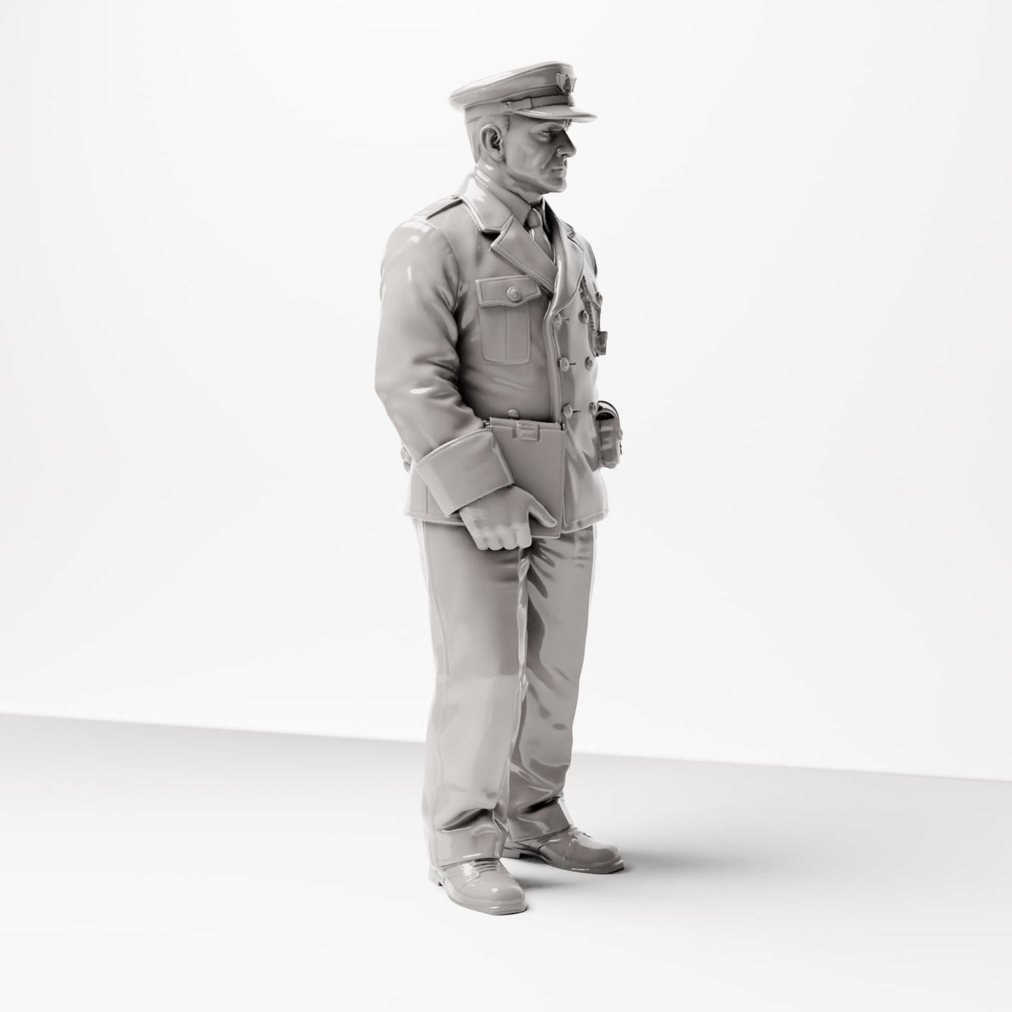 Photo du produit Diorama 4 : Figurine debout : Chef de gare / Inspecteur de gare avec clipboard (années 1920-1930) (sc01)