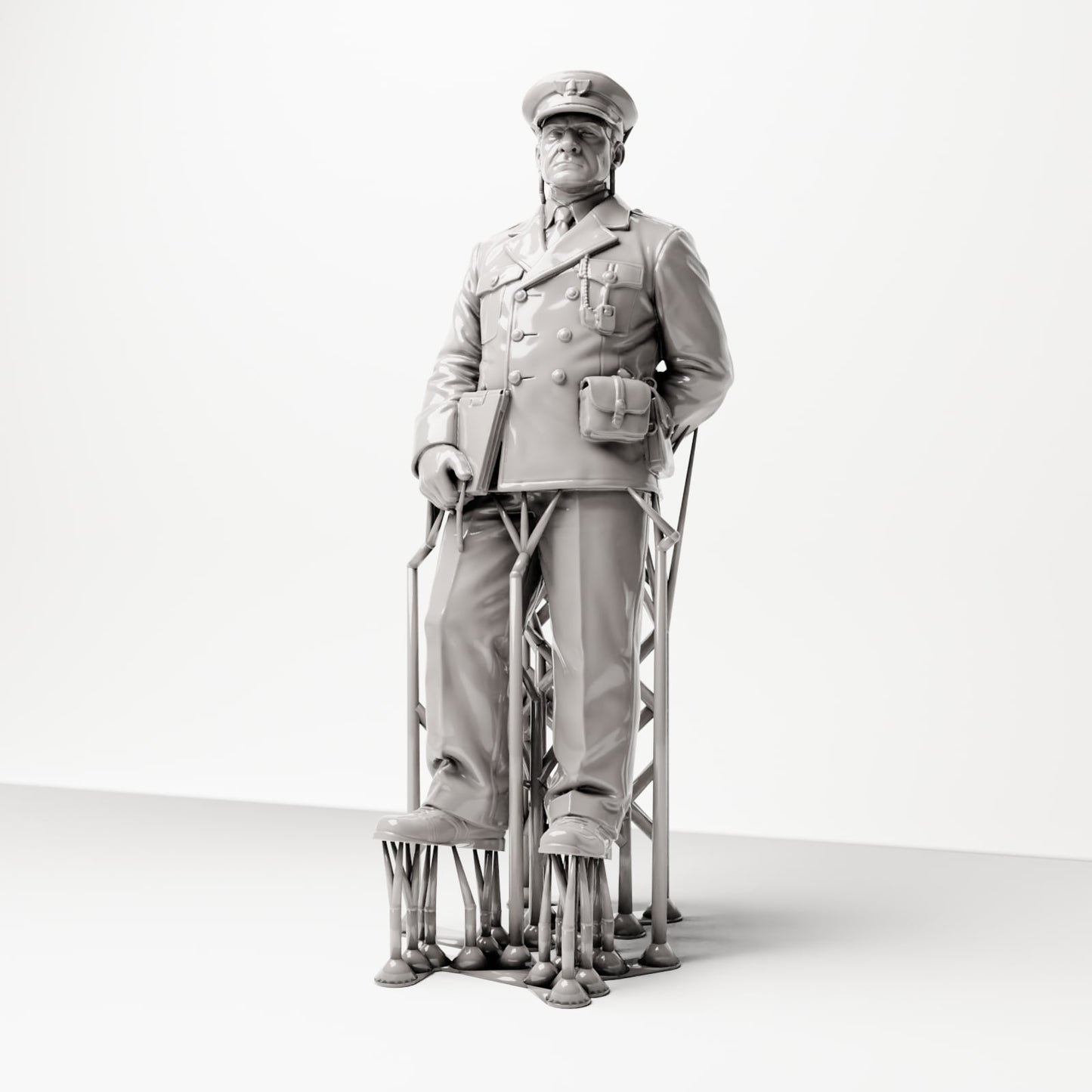 Scenework Zusatzbild 06: Stehende Figur: Stationsvorsteher / Bahnhofsinspektor mit Klemmbrett (1920er-1930er) (sc01)